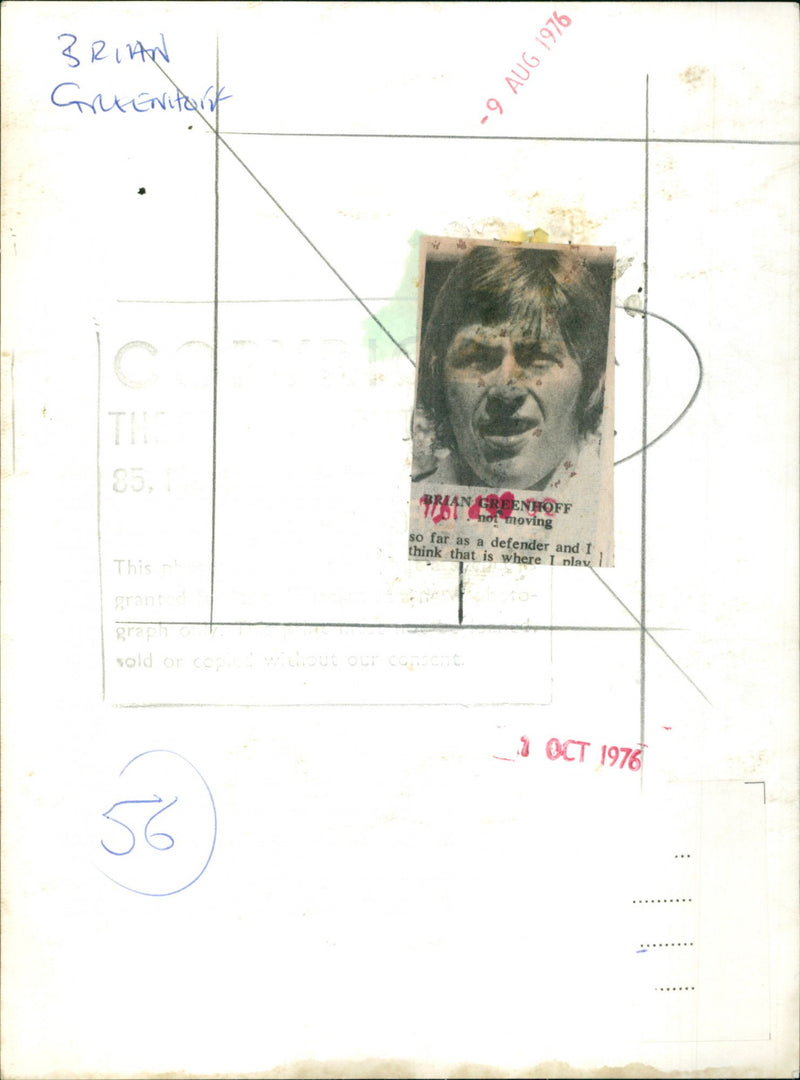 Brian Greenhoff - Vintage Photograph