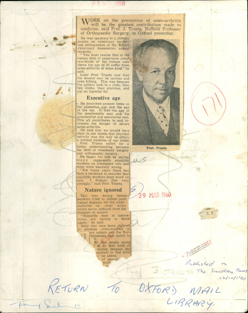 Josep Trueta - Vintage Photograph