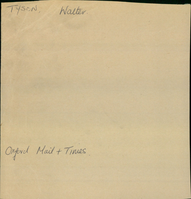 Tyson Walter - Vintage Photograph