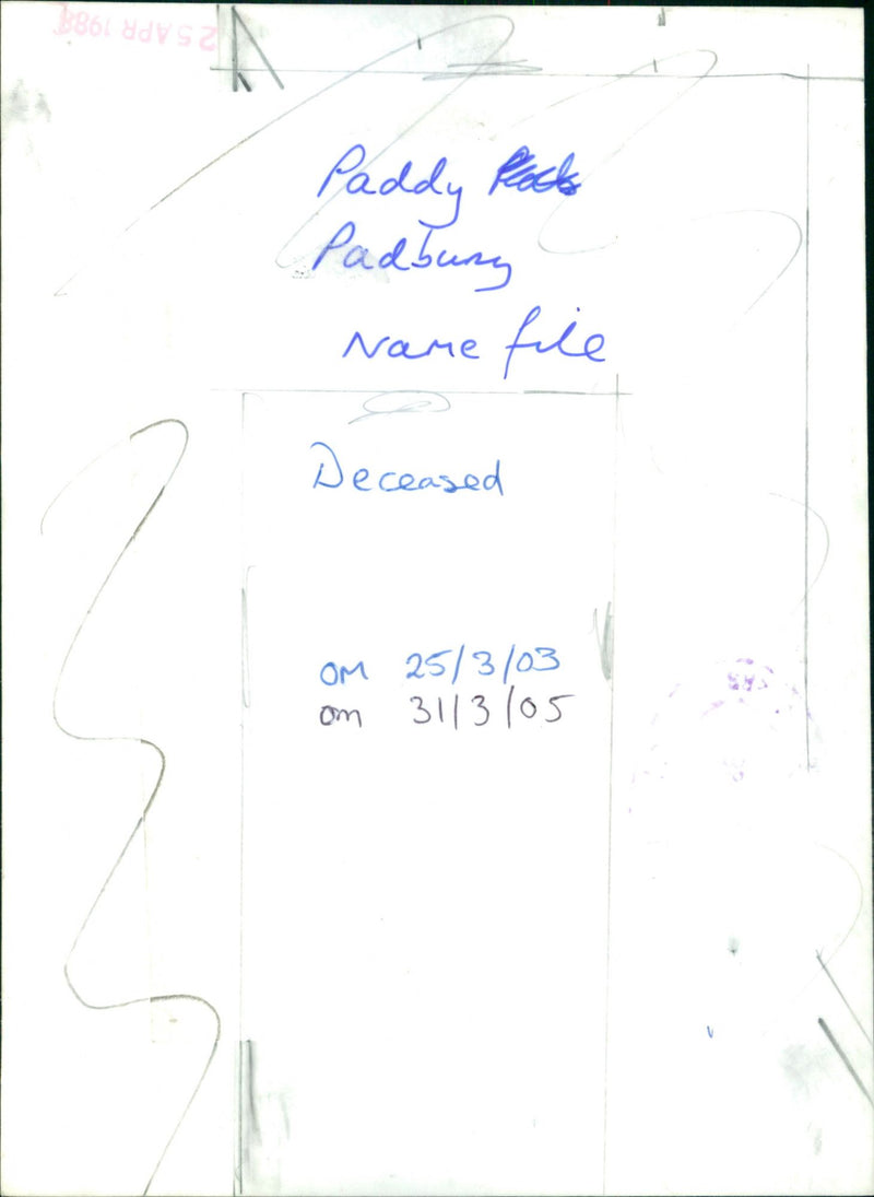 Paddy Padbury - Vintage Photograph