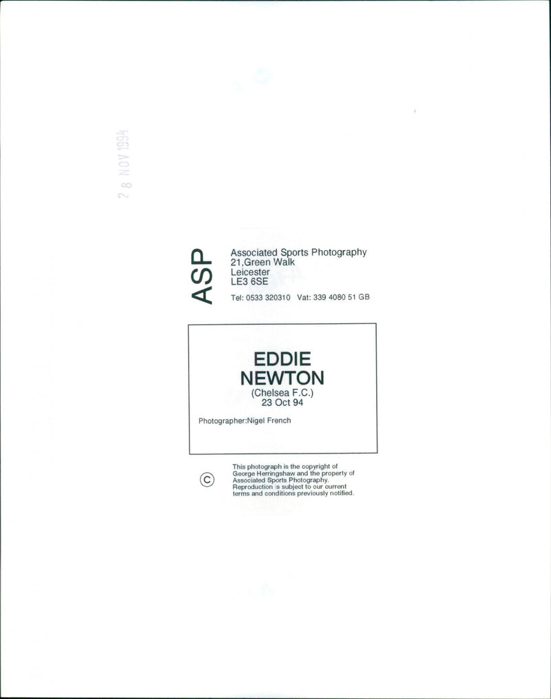 Eddie Newton - Vintage Photograph