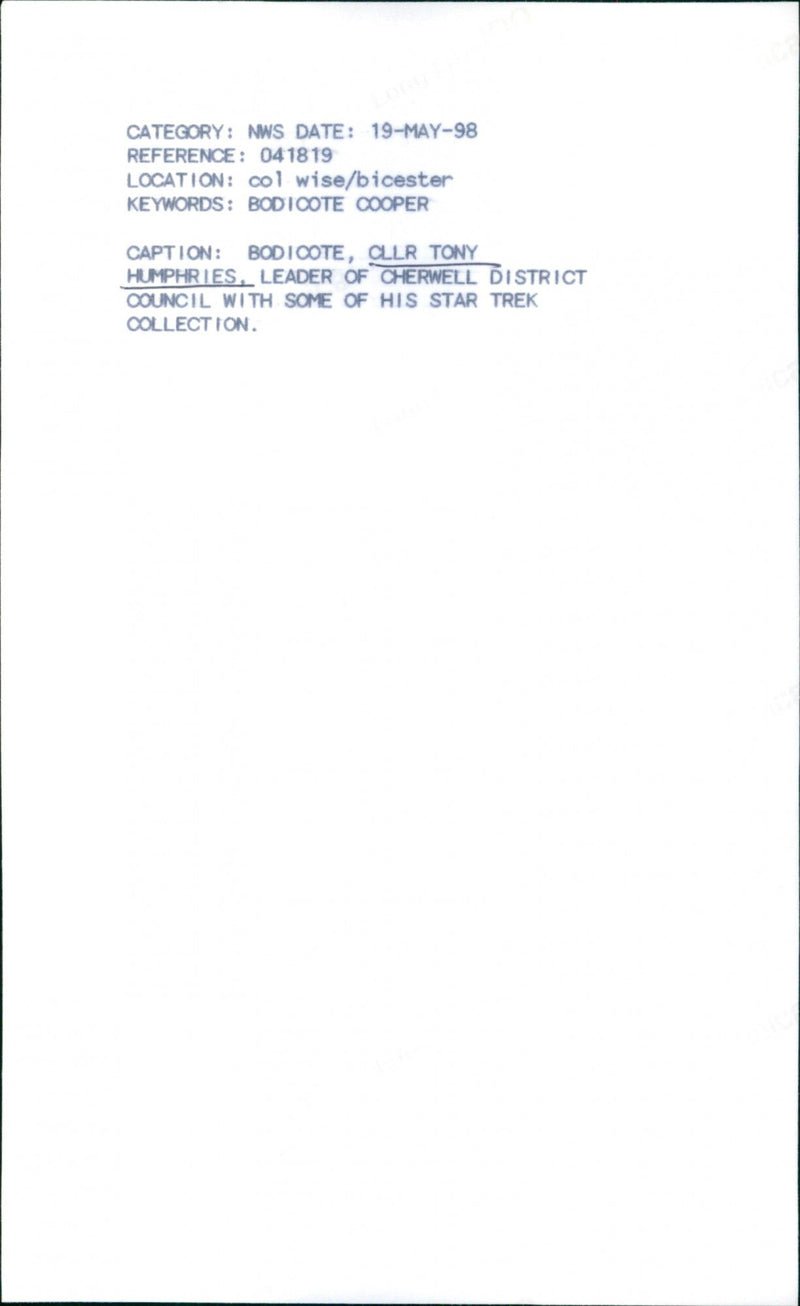 Tony Humphries - Vintage Photograph