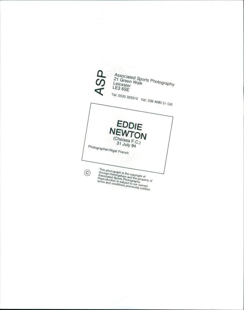 Eddie Newton - Vintage Photograph