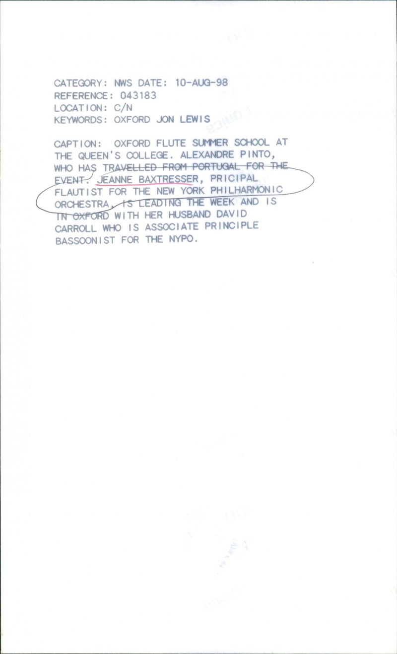 Jeanne Baxtresser - Vintage Photograph