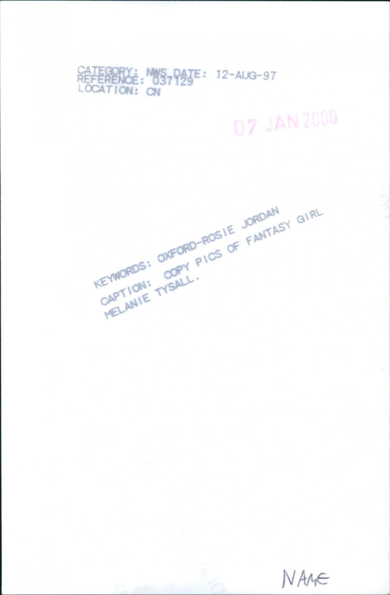 Melanie Tysall - Vintage Photograph