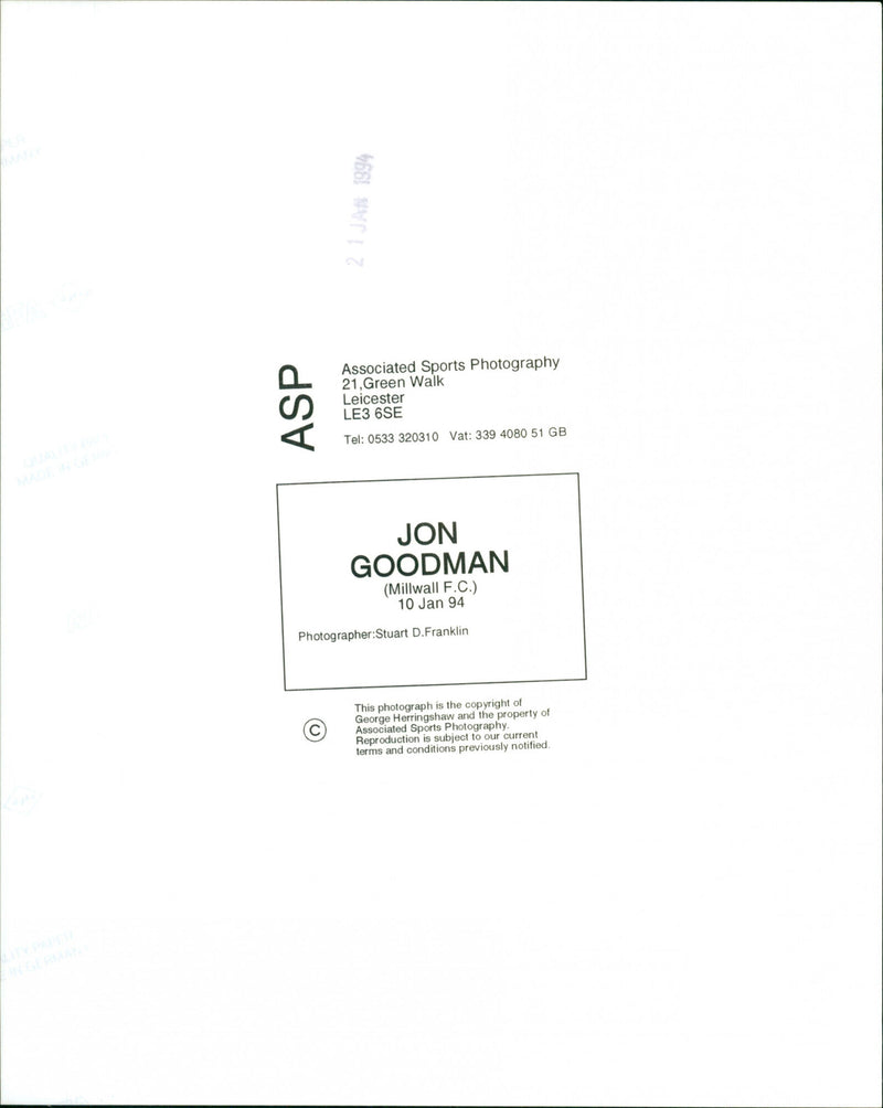 Jon Goodman - Vintage Photograph