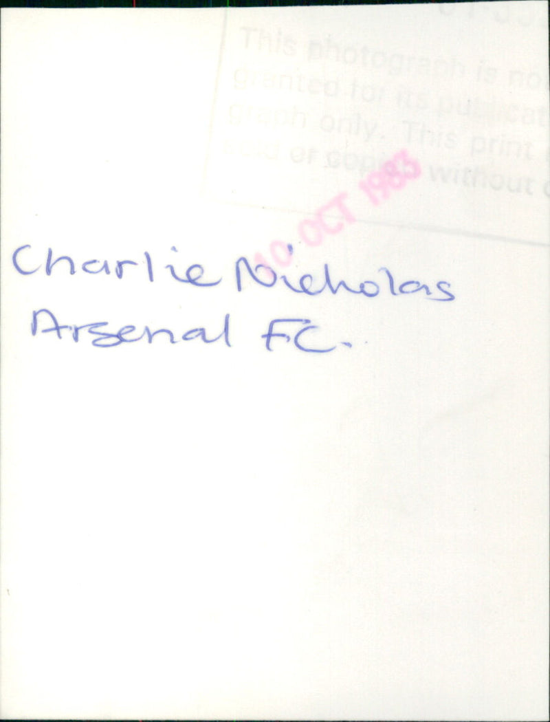 Charlie Nicholas - Vintage Photograph