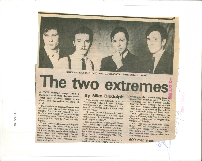 Ultravox - Vintage Photograph