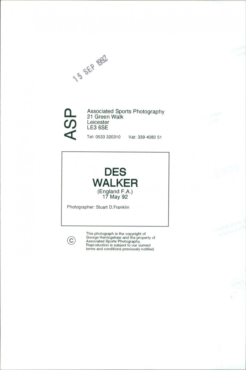 Des Walker - Vintage Photograph