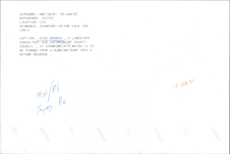 Mike Branch - Vintage Photograph