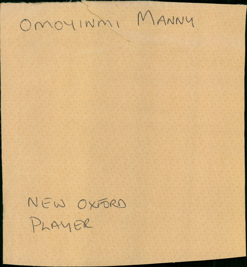 Manny omoyinmi - Vintage Photograph