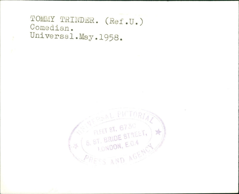 Tommy Trinder - Vintage Photograph