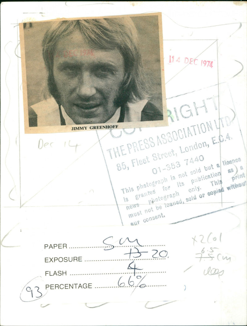 Jimmy Greenhoff - Vintage Photograph