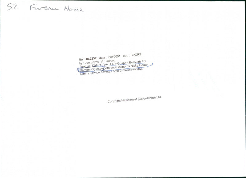 Damien Oglesby - Vintage Photograph