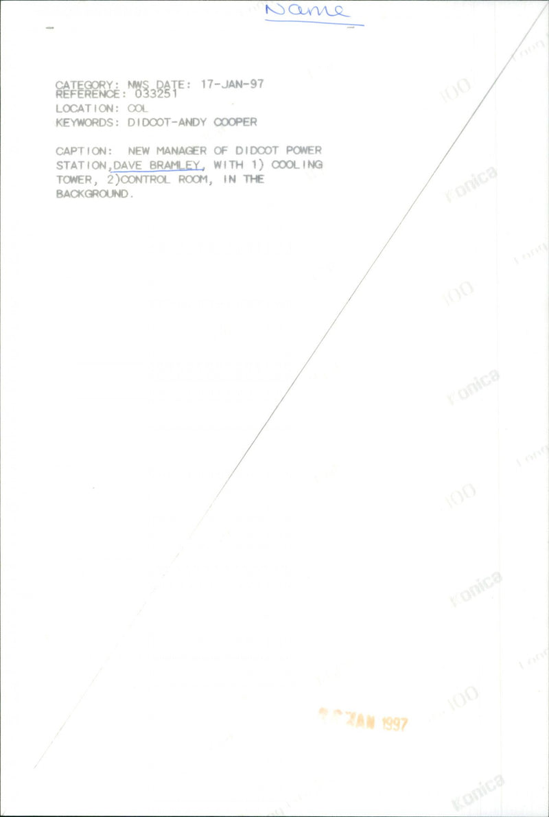 Dave Bramley - Vintage Photograph