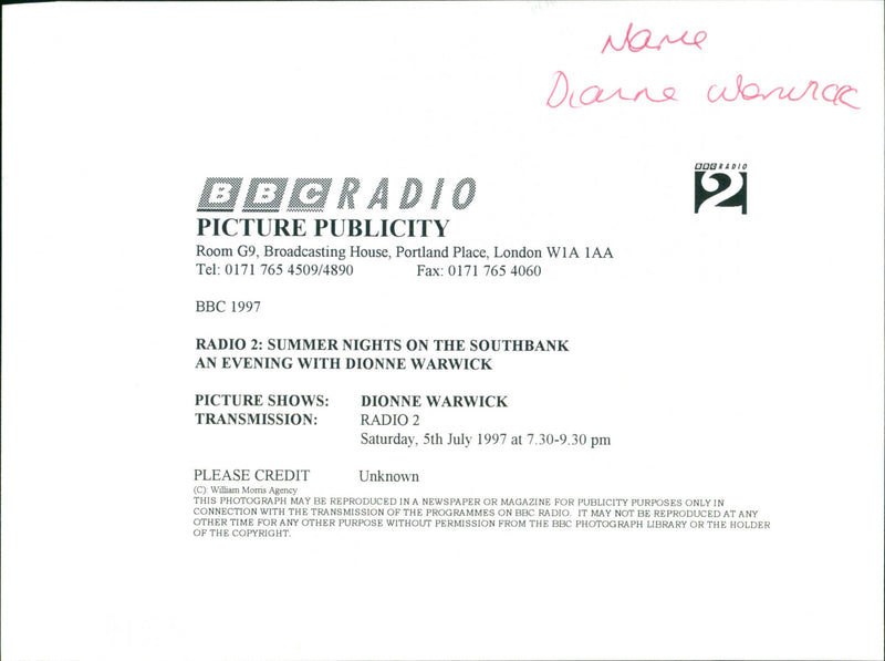 Dionne Warwick - Vintage Photograph