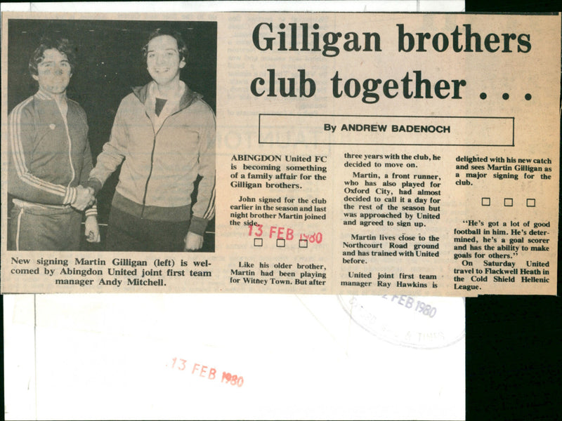 Martin Gilligan - Vintage Photograph