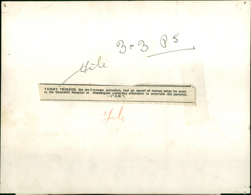 Tommy Trinder - Vintage Photograph