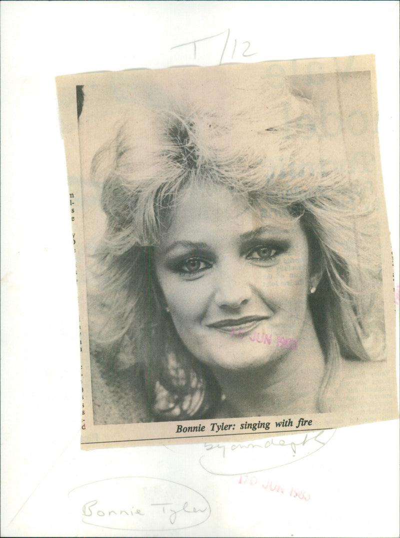 Bonnie Tyler - Vintage Photograph