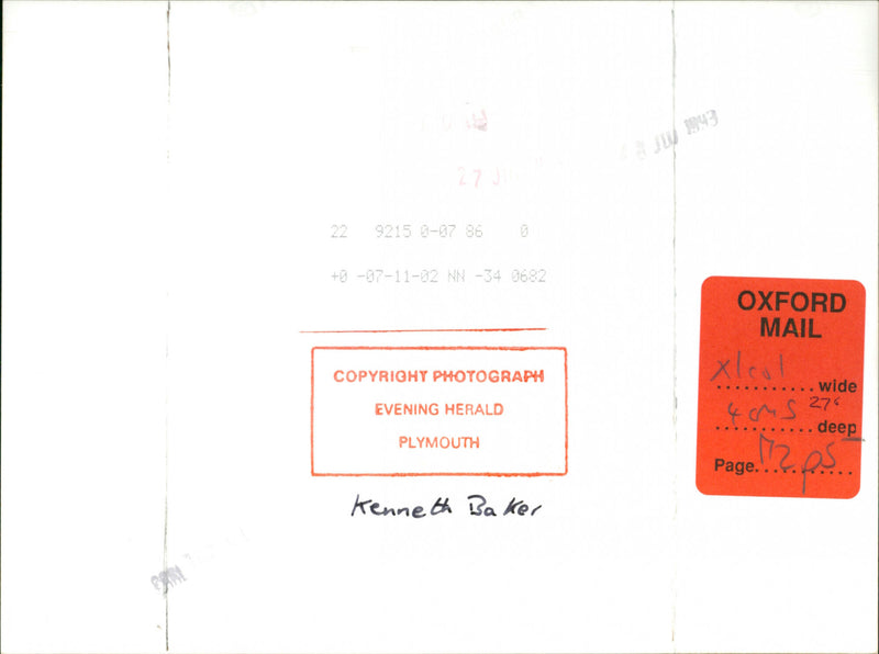 Kenneth Baker - Vintage Photograph