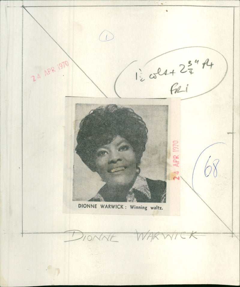Dionne Warwick - Vintage Photograph