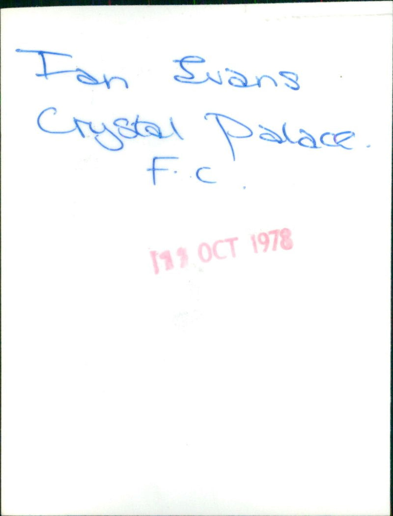 Ian Evans - Vintage Photograph