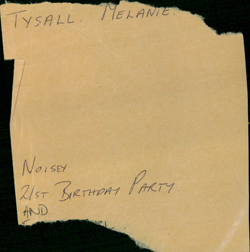 Melanie Tysall - Vintage Photograph