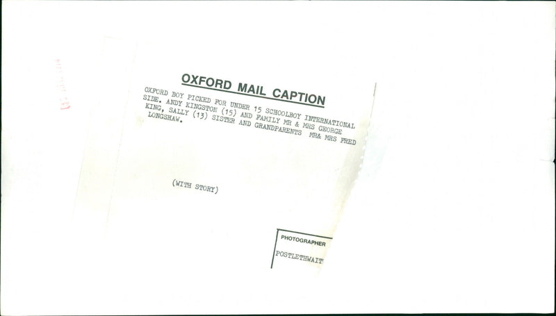 Andy Kingston - Vintage Photograph