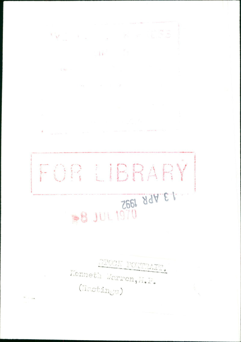 Kenneth Warren - Vintage Photograph