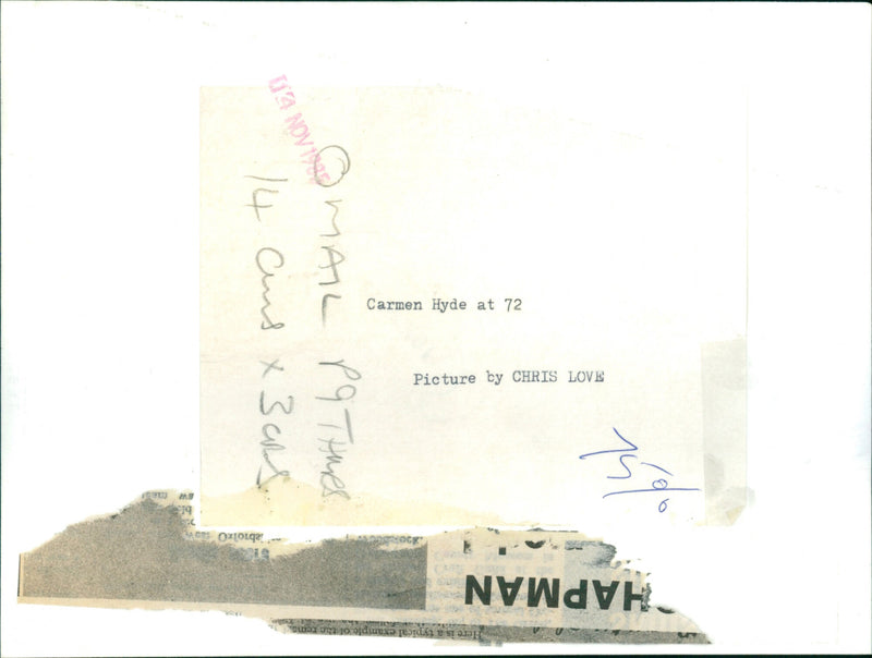 Carmen Hyde - Vintage Photograph