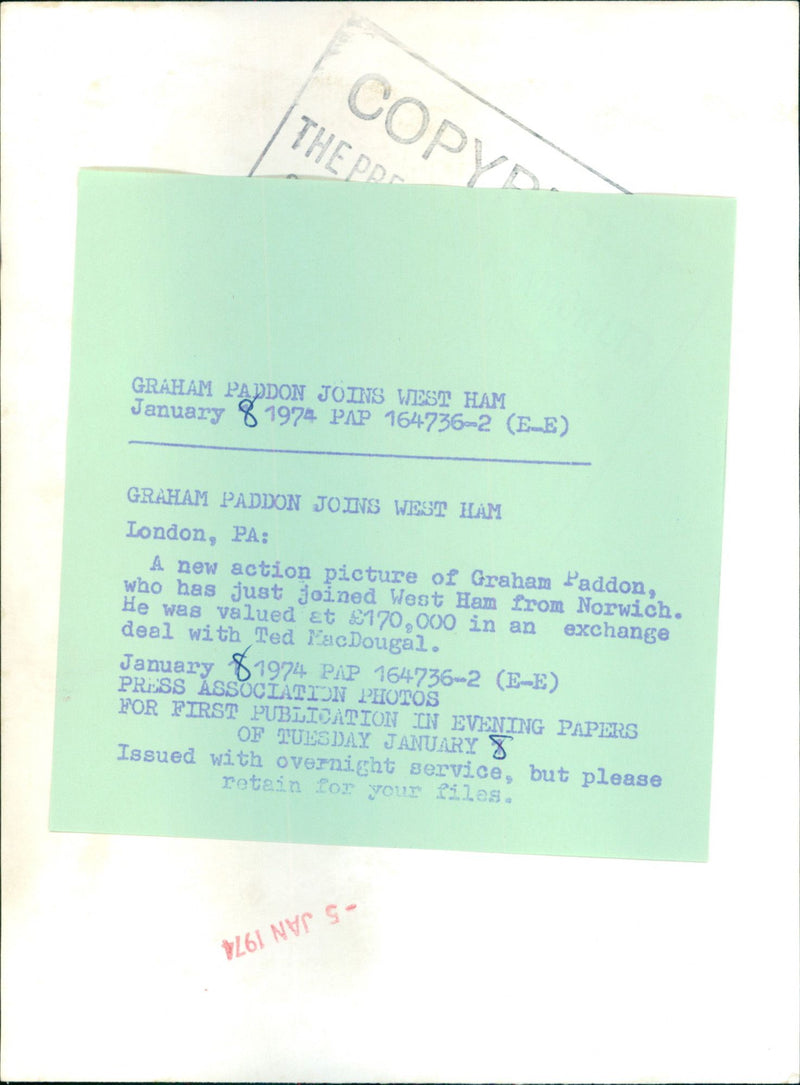 Graham Paddon - Vintage Photograph