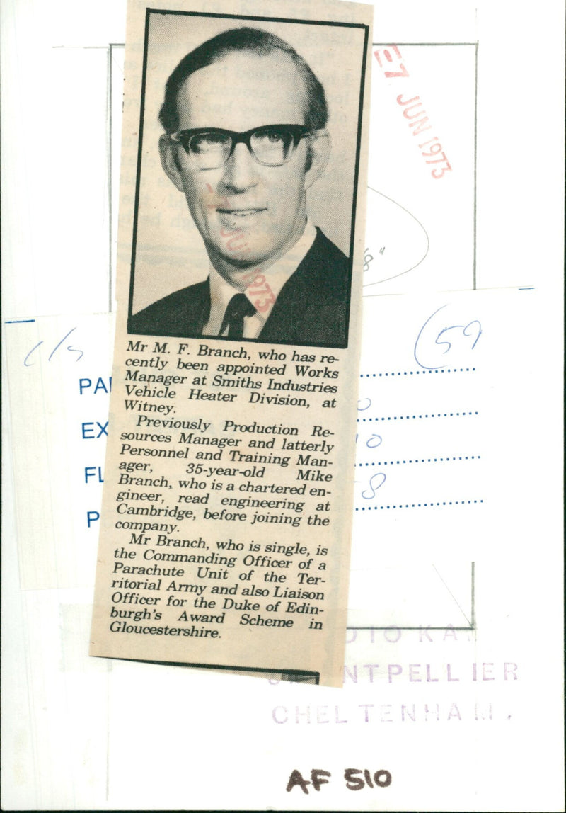 M. F. Branch - Vintage Photograph