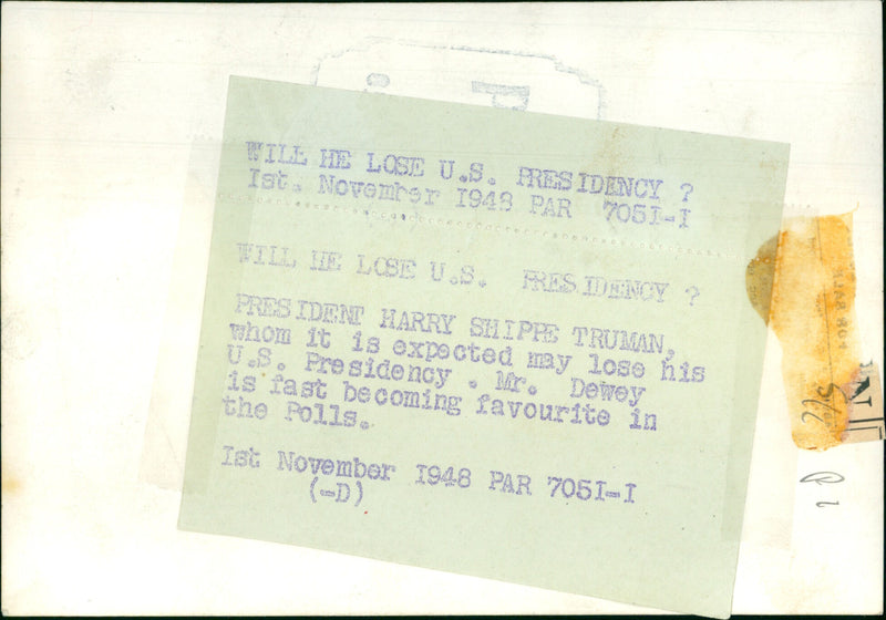 Harry S. Truman - Vintage Photograph