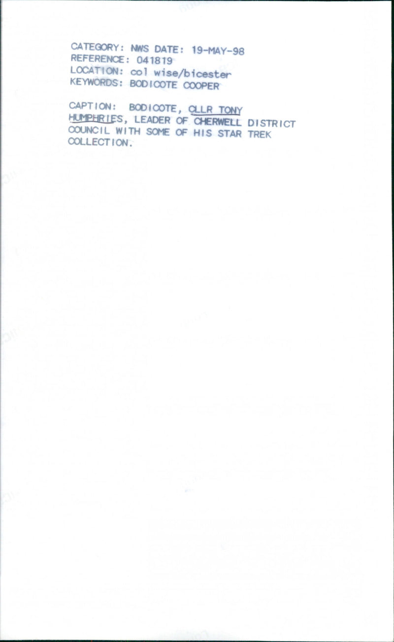 Tony Humphries - Vintage Photograph