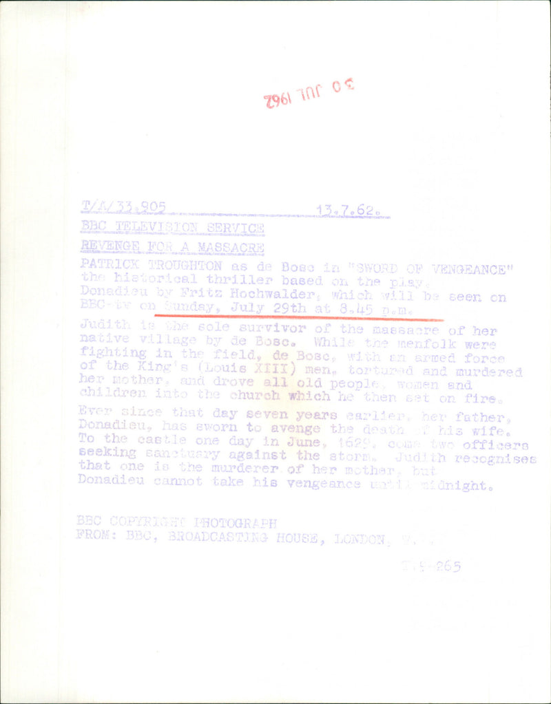 Patrick Troughton - Vintage Photograph