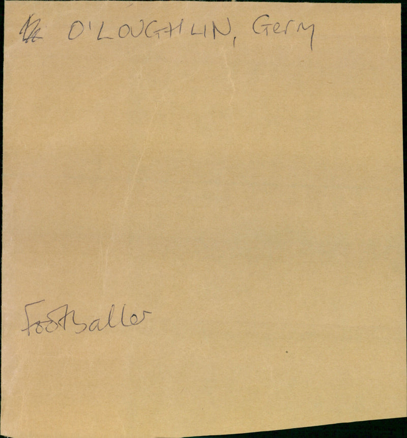 Gerry O'Loughlin - Vintage Photograph