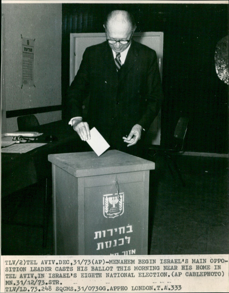 Menachem Begin - Vintage Photograph
