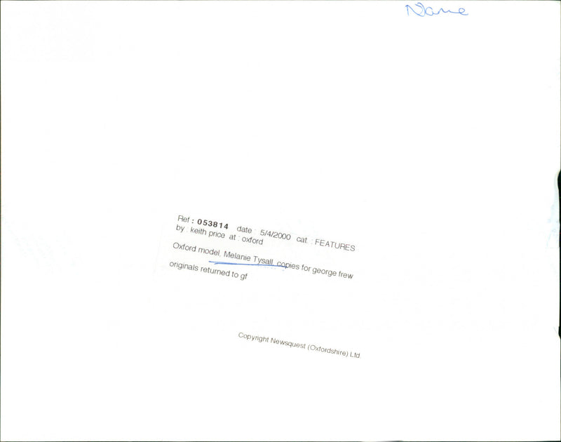 Melanie tysall - Vintage Photograph