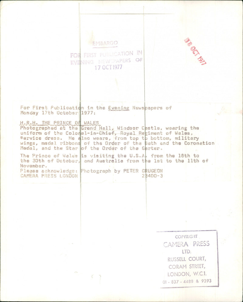 Prince of Wales - Vintage Photograph