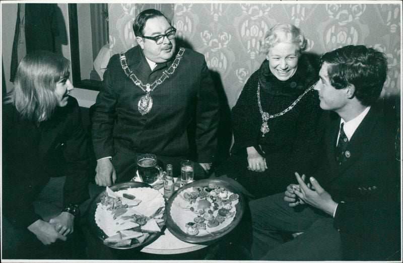 People at dinner - Vintage Photograph
