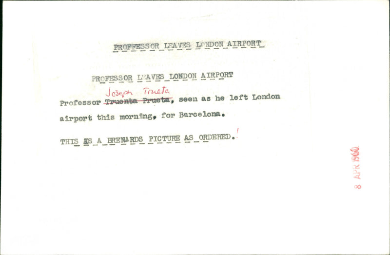 Josep Trueta - Vintage Photograph