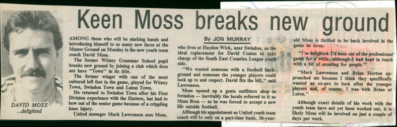 David Moss - Vintage Photograph