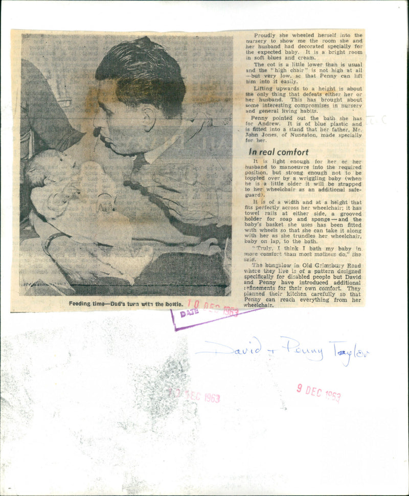 David Tyler and son - Vintage Photograph