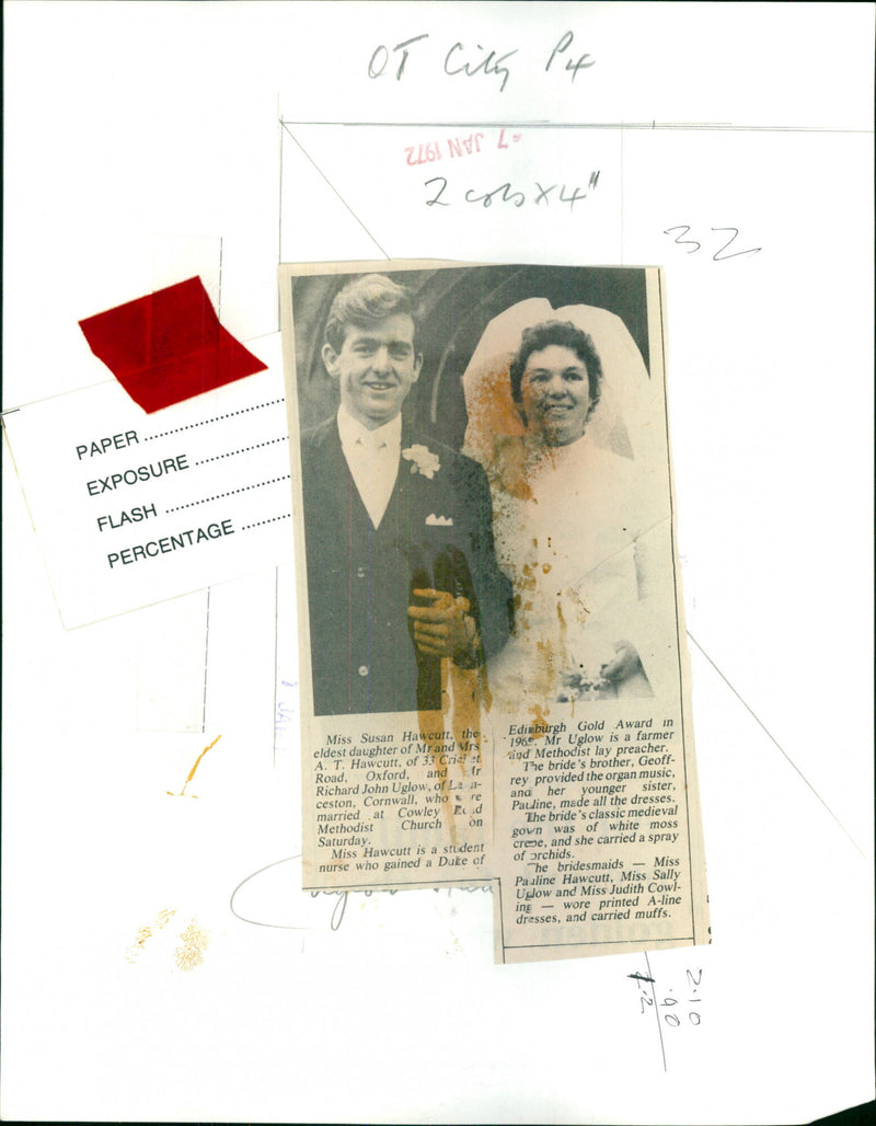 Mr & Mrs Richard John Uglow - Vintage Photograph