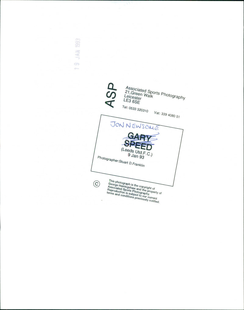 Jon Newsome - Vintage Photograph