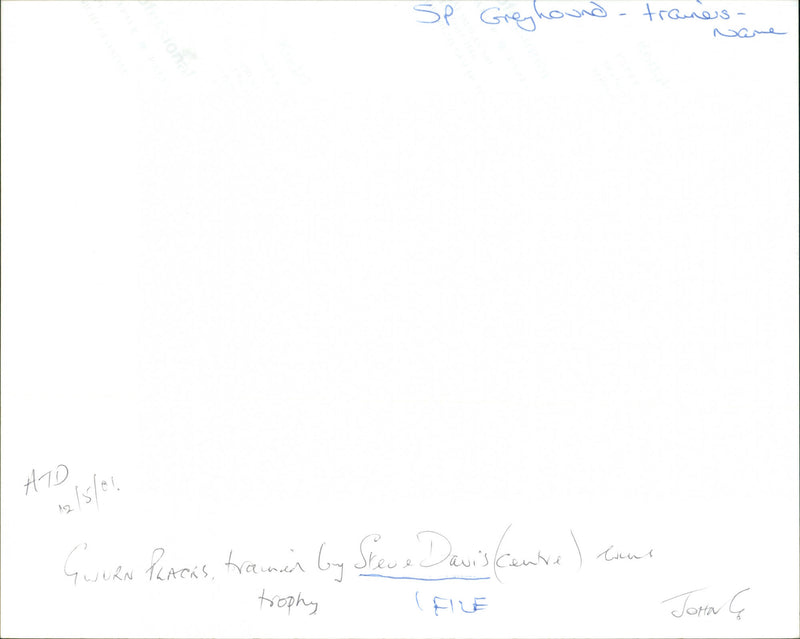 Steve Davis - Vintage Photograph