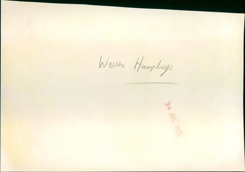 Warren Humphreys - Vintage Photograph