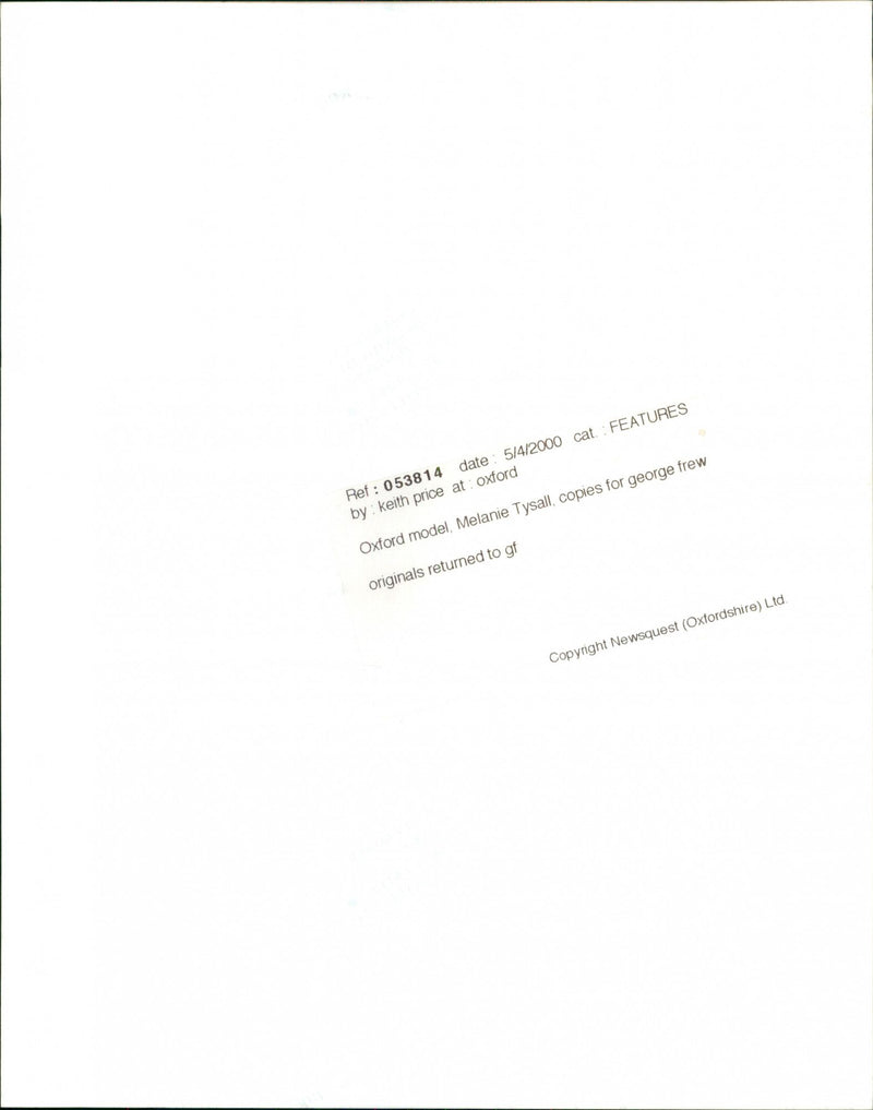 Melanie Tysall - Vintage Photograph