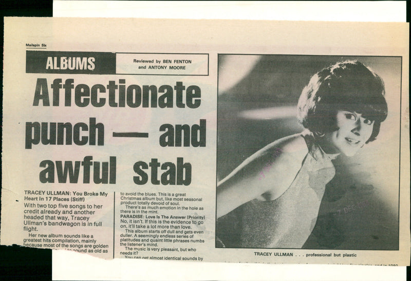 Tracey Ullman - Vintage Photograph