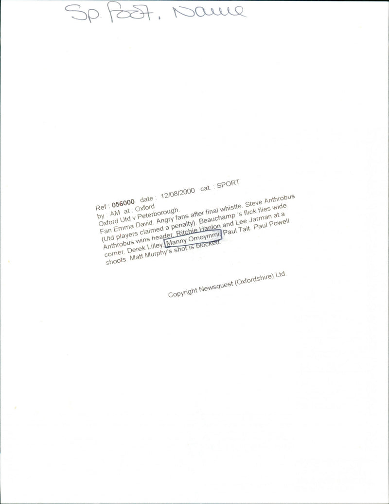 Manny Omoyinmi - Vintage Photograph